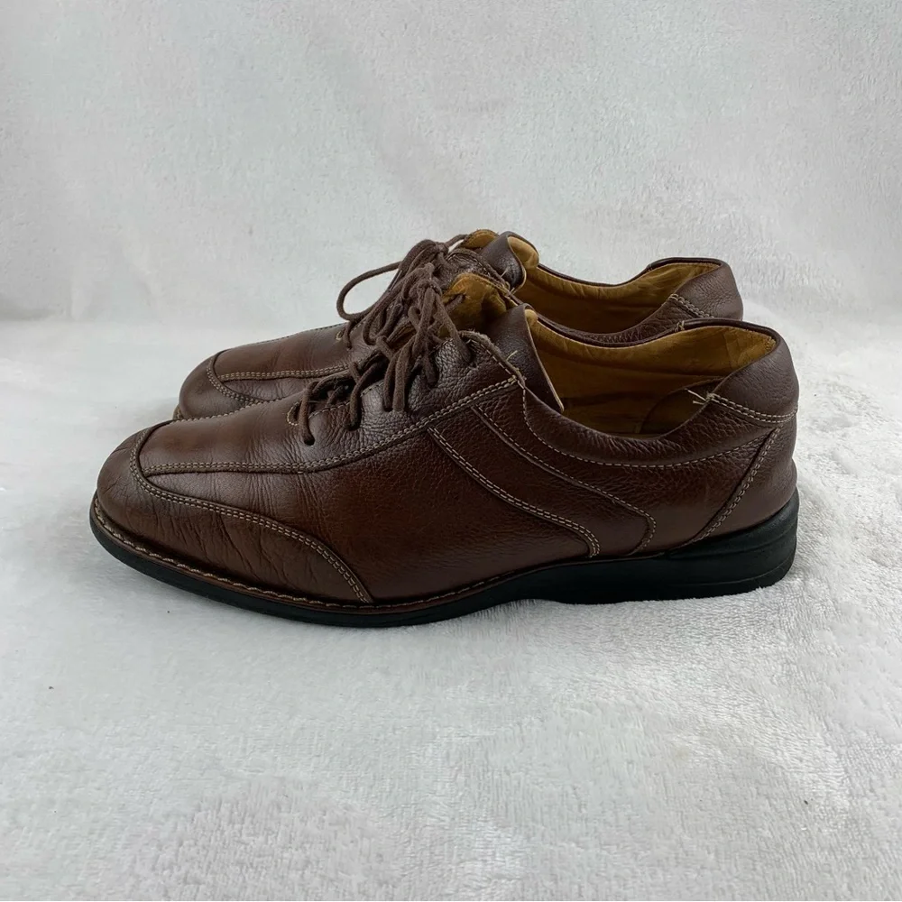 Johnston & Murphy Brown‎ Sheepskin Derby Men's Size 8.5M Made in Brazil lace up